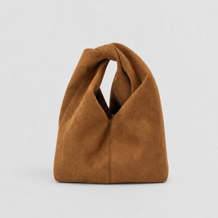 Sacs à main pour femmes en daim torsadé uni, style minimaliste