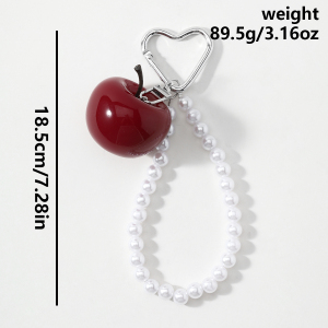 Breloques De Sac En Alliage En Forme De Cœur, Perles Quotidiennes En Forme De Fruits, Collection Simple Series h5 Image2