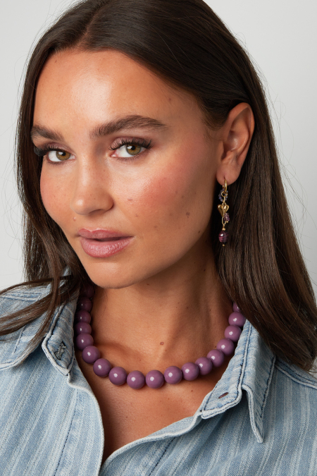 Boucles D'Oreilles Pendantes En Acier Inoxydable En Forme De Cœur, Collection Simple Daily Simple, Bijoux Pour Femmes 2