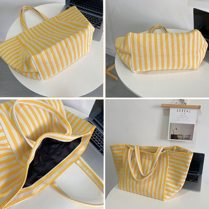 Sac Cabas/Sac Bandoulière Femme En Toile Unie Style Décontracté h5Image11