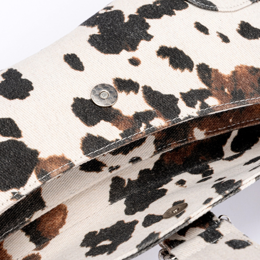 Sacoche De Selle Pour Femme En Tissu Imprimé À Motif Vache, Style Streetwear h5Image3