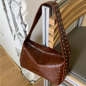 Sacs À Bandoulière Carrés Pour Femmes, Style Décontracté, Couleur Unie, Cloutés, En Pu. h5 Image2