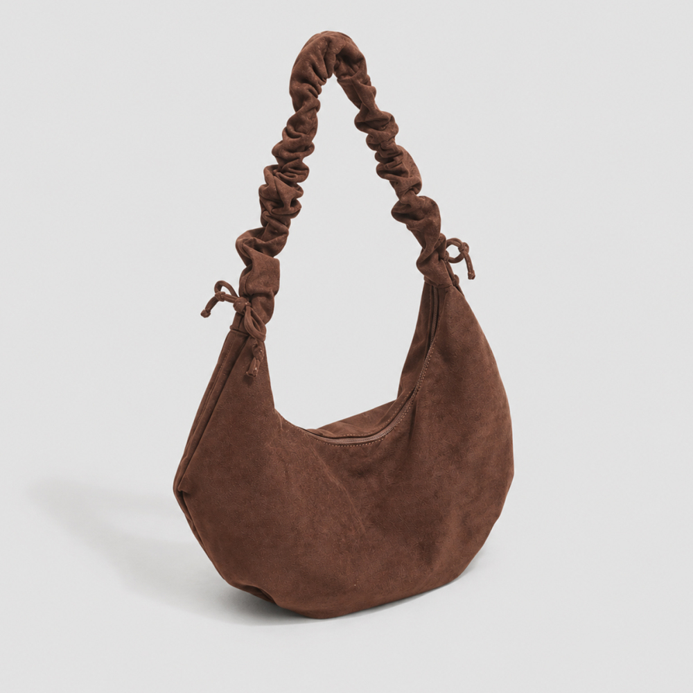 Sacs À Bandoulière Pour Femmes En Daim Uni, Style Chic Parisien h5Image2