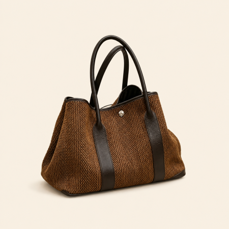 Sacs fourre-tout femme en PU patchwork tissé uni style décontracté