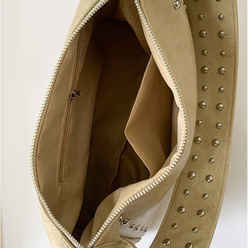 Sacs À Bandoulière Carrés Pour Femmes, Style Décontracté, Couleur Unie, Cloutés, En Pu. Image6