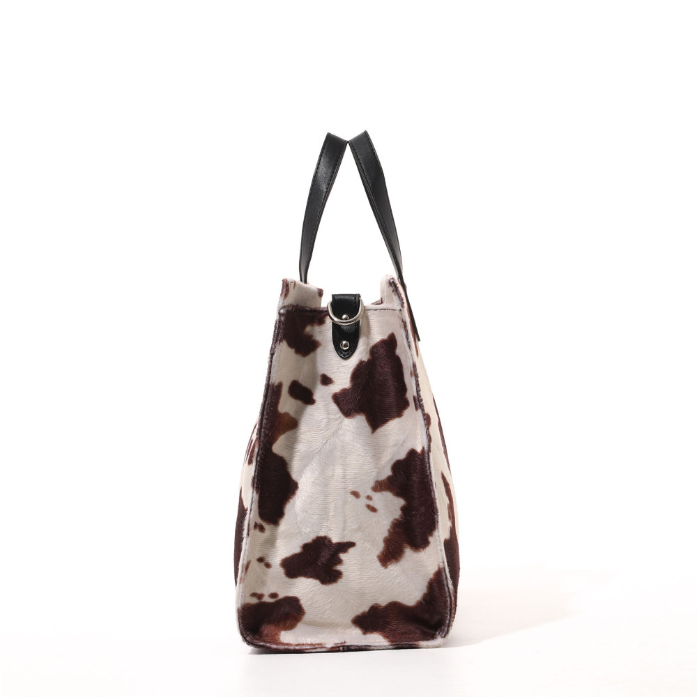 Sacs Cabas Carrés Pour Femmes, Style Décontracté, Couleur Unie Duveteuse, Imprimé Léopard Et Animaux, En Velours Côtelé. h5Image6