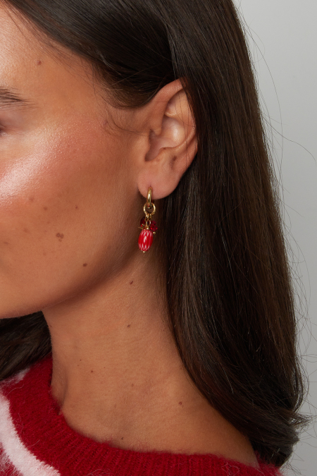 Boucles d'oreilles en perles d'acier inoxydable, collection simple et mignonne pour le quotidien, bijoux pour femmes 2