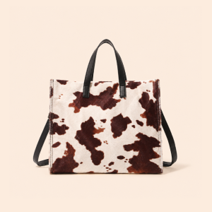 Sacs Cabas Carrés Pour Femmes, Style Décontracté, Couleur Unie Duveteuse, Imprimé Léopard Et Animaux, En Velours Côtelé. h5 Image3