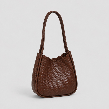 Sac fourre-tout femme en PU tissé uni style bureau 2