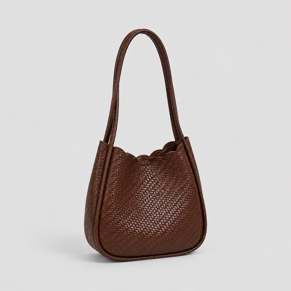 Sac Fourre-Tout Femme En Pu Tissé Uni Style Bureau h5Image2