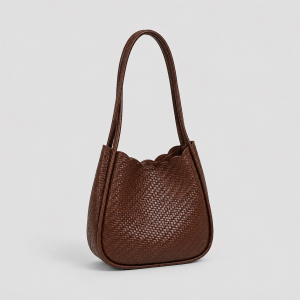 Sac Fourre-Tout Femme En Pu Tissé Uni Style Bureau h5 Image2