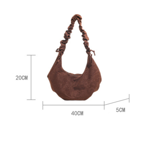 Sacs À Bandoulière Pour Femmes En Daim Uni, Style Chic Parisien h5 Image5