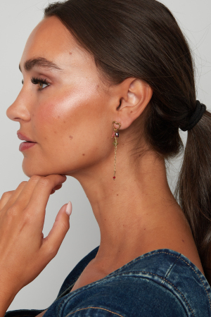 Boucles D'Oreilles Pendantes En Acier Inoxydable, Chaîne, Collection Simple Daily Simple, Bijoux Pour Femmes h5 Image2