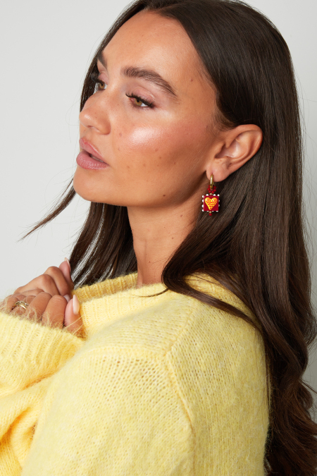 Boucles d'oreilles en acier inoxydable avec perles en forme de cœur, collection Daily Simple, bijoux pour femmes 2