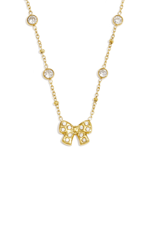 Colliers Pendentifs En Acier Inoxydable, Nœud Papillon, Collection Simple Pour Femmes h5 Image3