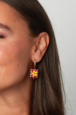 Boucles D'Oreilles En Perles D'Acier Inoxydable, Style Floral, Collection Simple Et Mignonne Pour Le Quotidien, Bijoux Pour Femmes h5 Image2
