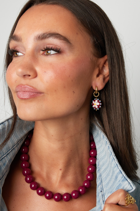 Boucles D'Oreilles Pendantes En Acier Inoxydable, Motif Floral, Collection Daily Simple, Bijoux Pour Femmes 2
