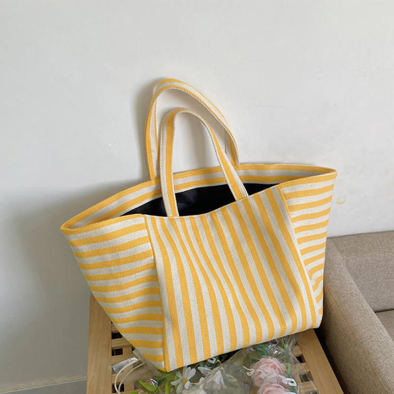 Sac Cabas/Sac Bandoulière Femme En Toile Unie Style Décontracté h5Image9
