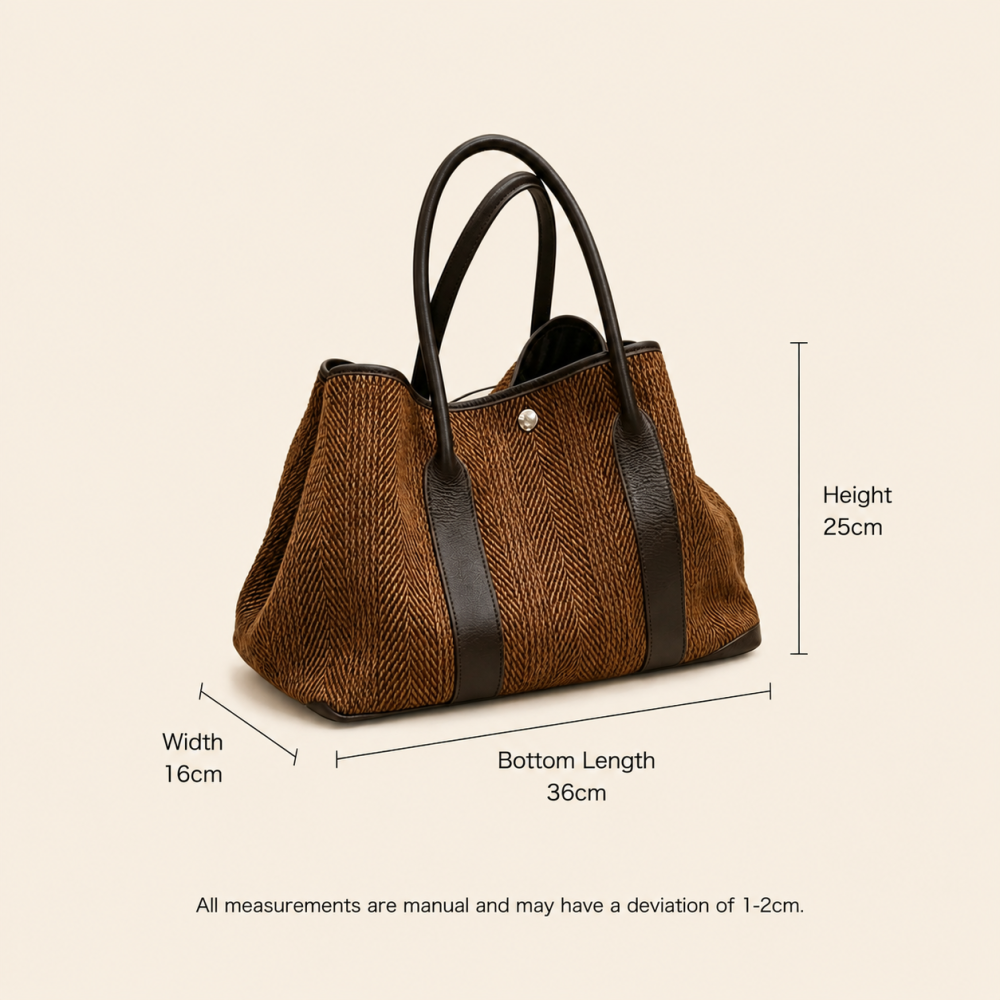 Sacs Fourre-Tout Femme En Pu Patchwork Tissé Uni Style Décontracté 
