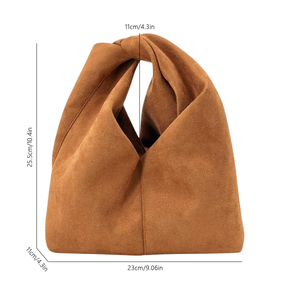 Sacs À Main Pour Femmes En Daim Torsadé Uni, Style Minimaliste 