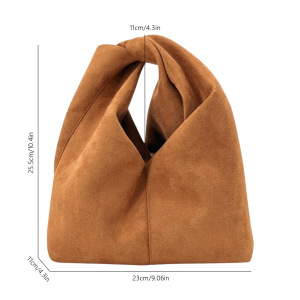 Sacs À Main Pour Femmes En Daim Torsadé Uni, Style Minimaliste h5 