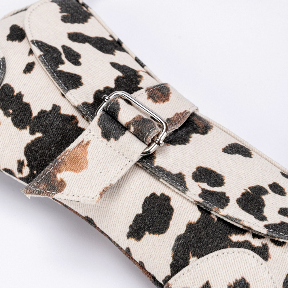 Sacoche De Selle Pour Femme En Tissu Imprimé À Motif Vache, Style Streetwear h5Image6