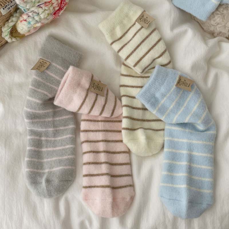Chaussettes Mi-Mollet À Rayures Basiques h5Image3