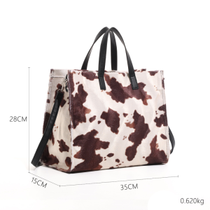 Sacs Cabas Carrés Pour Femmes, Style Décontracté, Couleur Unie Duveteuse, Imprimé Léopard Et Animaux, En Velours Côtelé. h5 Image13