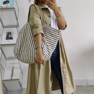 Sac Cabas/Sac Bandoulière Femme En Toile Unie Style Décontracté h5 Image6