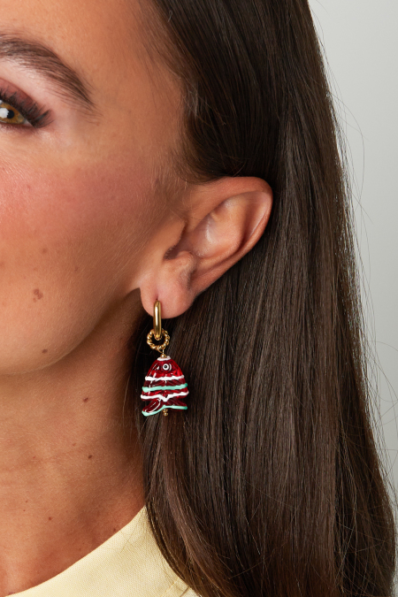 Boucles d'oreilles pendantes en acier inoxydable, motif poisson, collection Daily Simple, bijoux pour femmes 2