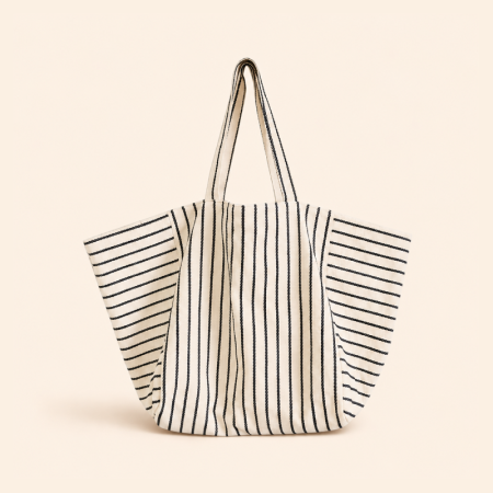 Sac cabas/sac bandoulière femme en toile unie style décontracté