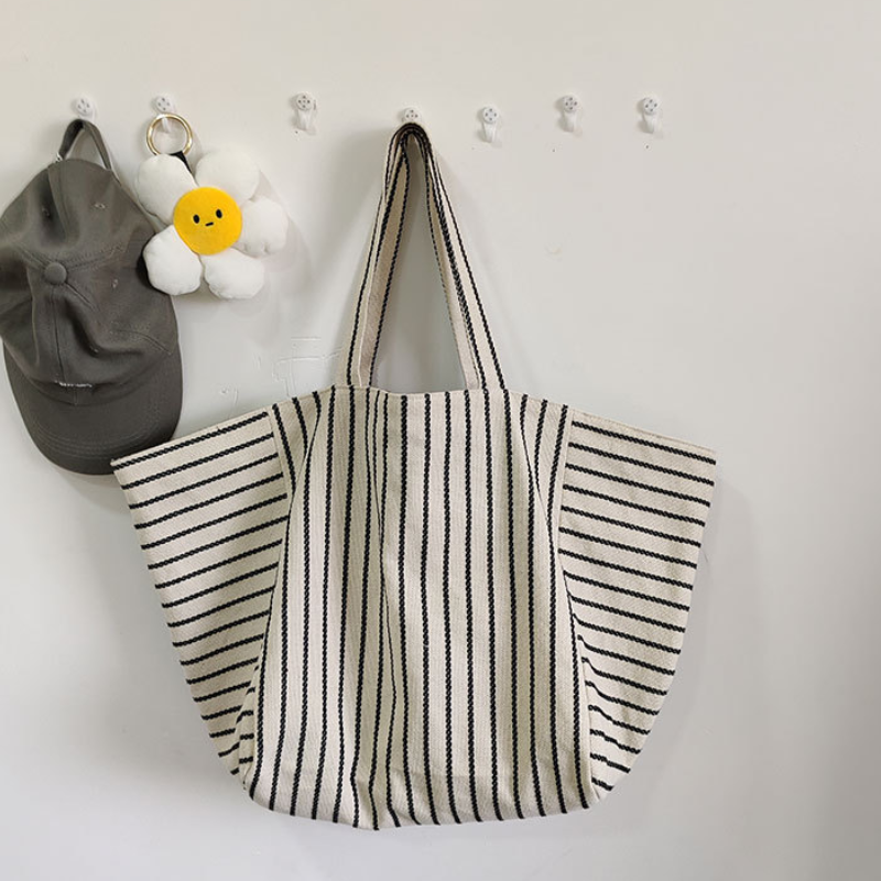 Sac Cabas/Sac Bandoulière Femme En Toile Unie Style Décontracté h5Image7