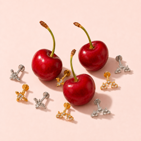 Boucles d'oreilles piercing pour femme en acier inoxydable doré, ornées de zircon, avec croix brillante, imperméables et anti-ternissement