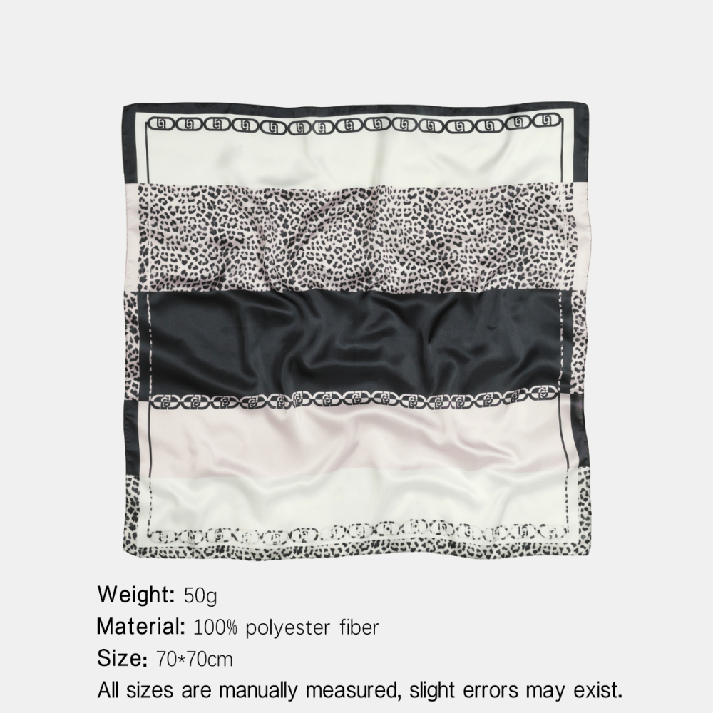 Bandana Pour Femme En Polyester Multicolore À Imprimé Léopard Rétro 