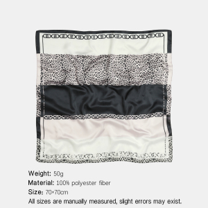 Bandana Pour Femme En Polyester Multicolore À Imprimé Léopard Rétro h5 