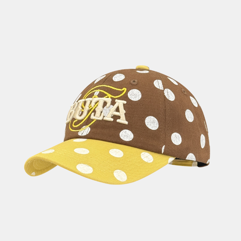 Casquette De Baseball En Coton À Pois Multicolores, Style Décontracté, Collection Simple Series Image4