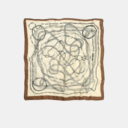 Bandana pour femme en polyester à rayures, pois et fleurs vintage