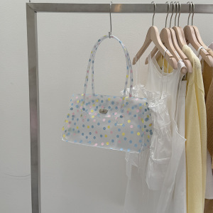 Sac Carré Femme En Pvc Style Décontracté / Transparent Uni À Pois Multicolores h5