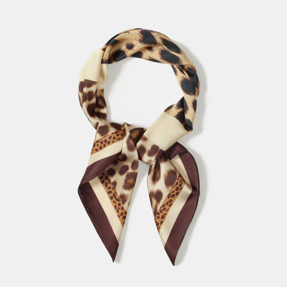 Bandana Rétro En Polyester À Imprimé Léopard Pour Femme Image3