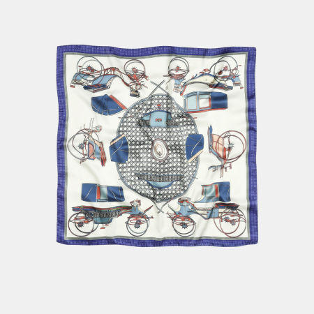 Bandana pour femme en polyester à motif de calèche vintage 2