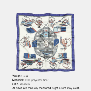 Bandana Pour Femme En Polyester À Motif De Calèche Vintage h5