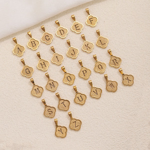 Pendentifs Pour Femmes En Acier Inoxydable Étanche, Couleur Or, Avec Lettres Ajourées, Série Simple À Faire Soi-Même h5 Image2