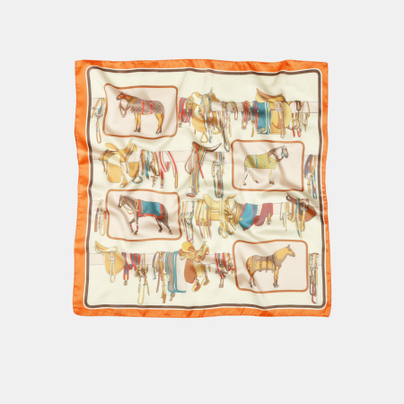 Bandana pour femme en polyester à motif cheval vintage