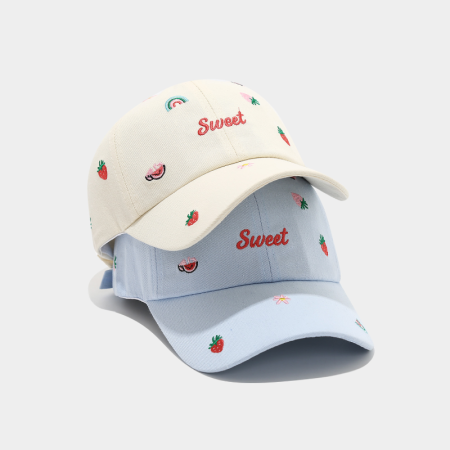 Casquette De Baseball En Coton Uni Couleur Fleur Douce, Série Simple 2