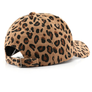 Casquette De Baseball Unisexe En Velours Côtelé Imprimé Léopard Rétro Simple Series h5 Image6