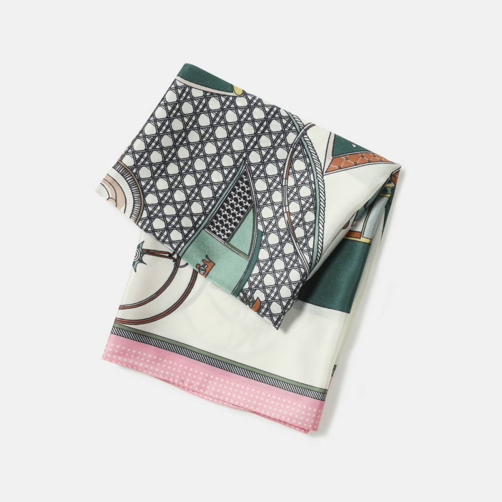 Bandana Pour Femme En Polyester À Motif De Calèche Vintage h5Image5