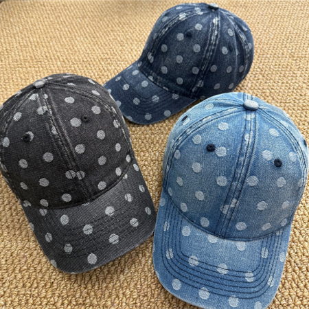 Casquette de baseball en coton à pois rétro Simple Series 2