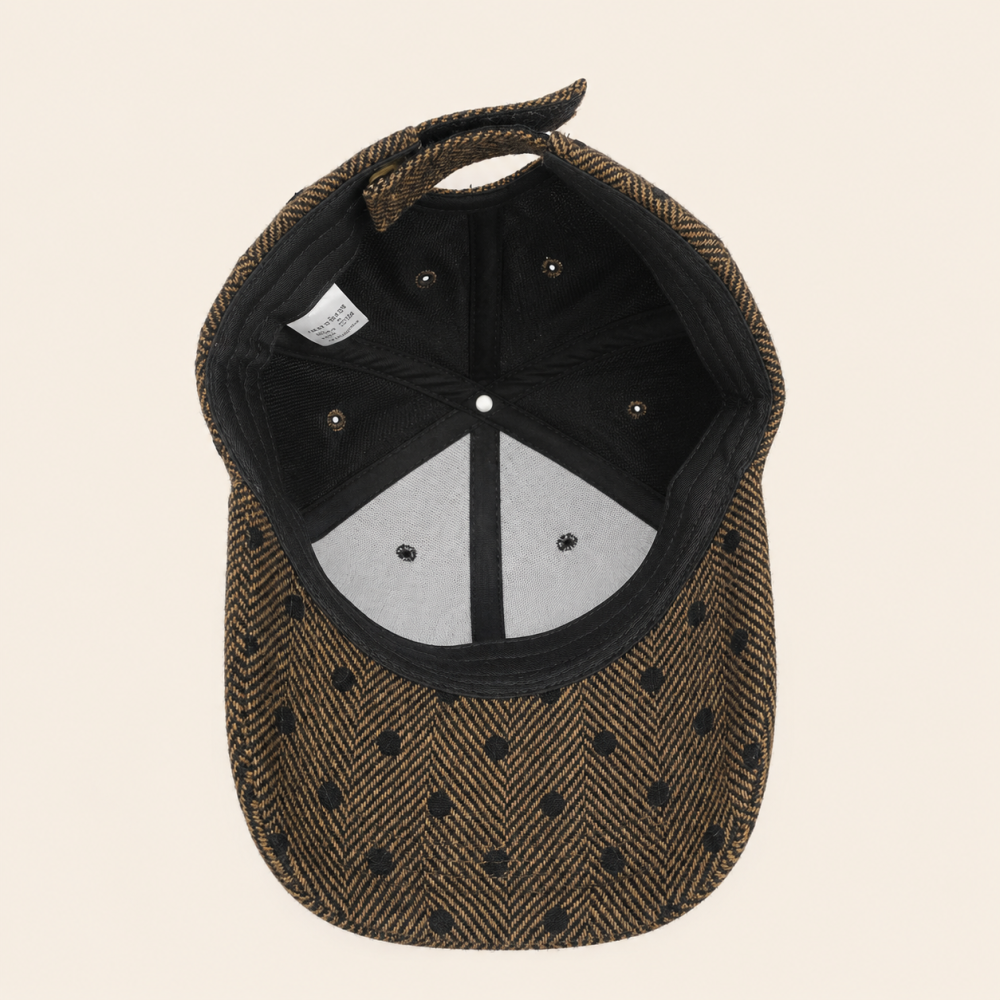 Casquette De Baseball Femme Simple Series Rétro À Pois Unis En Coton Image4