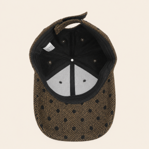 Casquette De Baseball Femme Simple Series Rétro À Pois Unis En Coton h5 Image4
