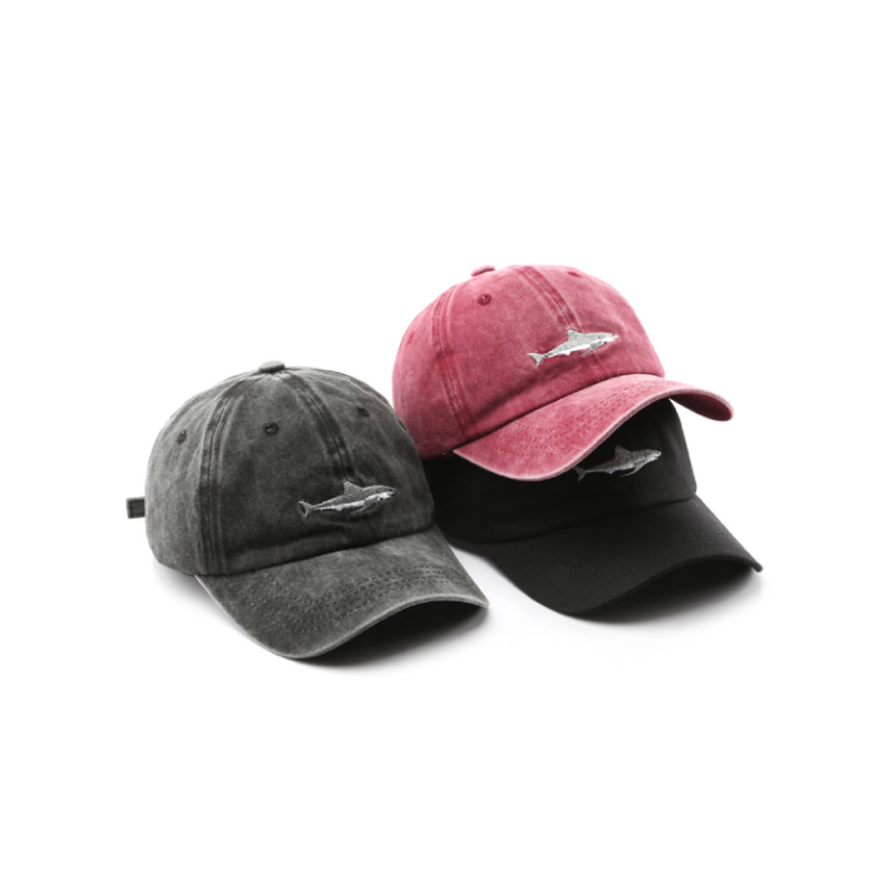 Casquette De Baseball En Coton Style Océanique, Couleur Unie Décontractée, Série Simple Image2